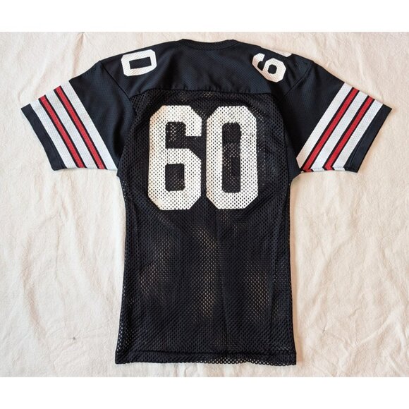 Champion Vintage 70s Blakc Nylon Football Jersey Classic Americana Sportswear MD - Picture 8 of 10